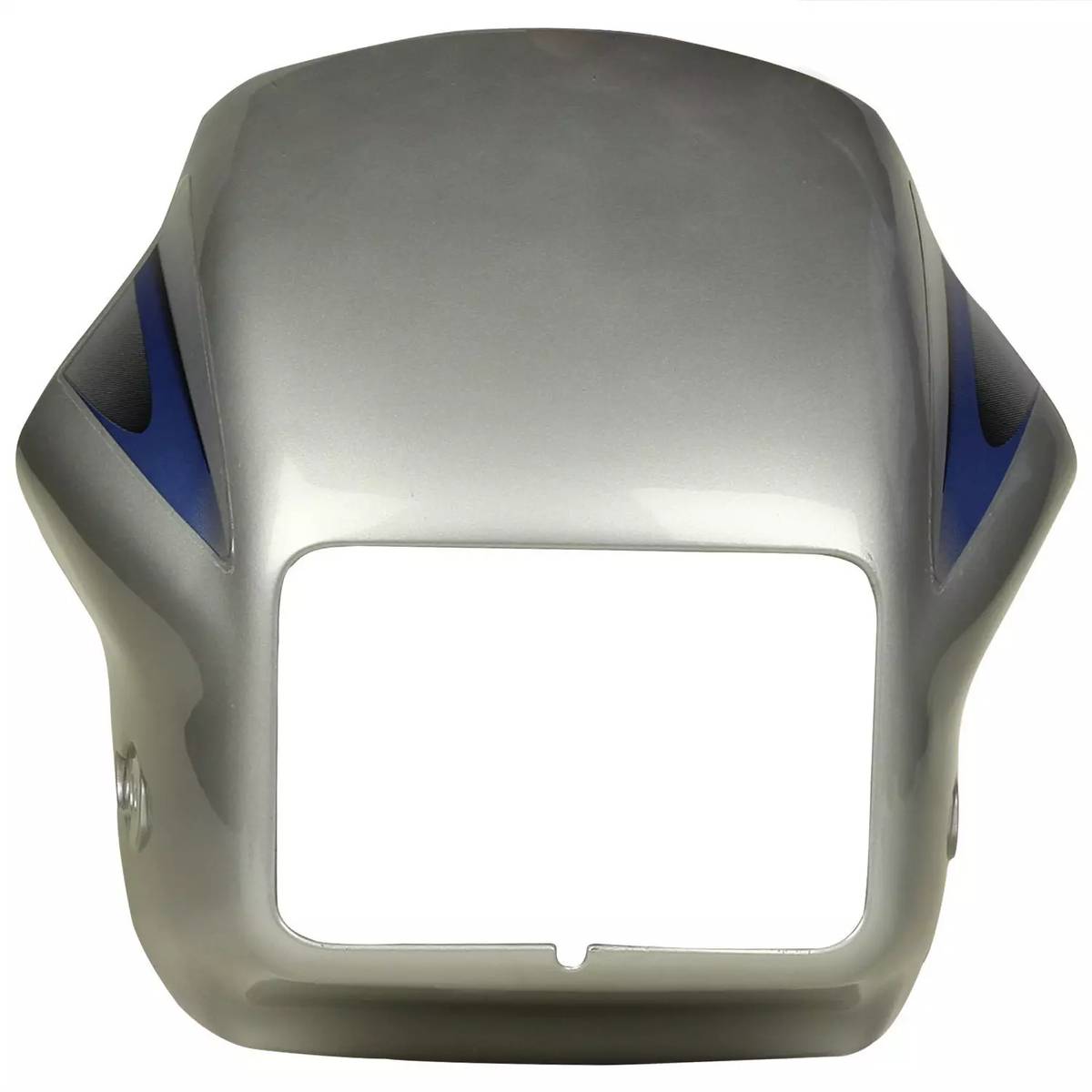 Splendor Plus Head Light Visor New Model Silver With Blue Sticker Genuine Visor VSP  replacement bike spare part
