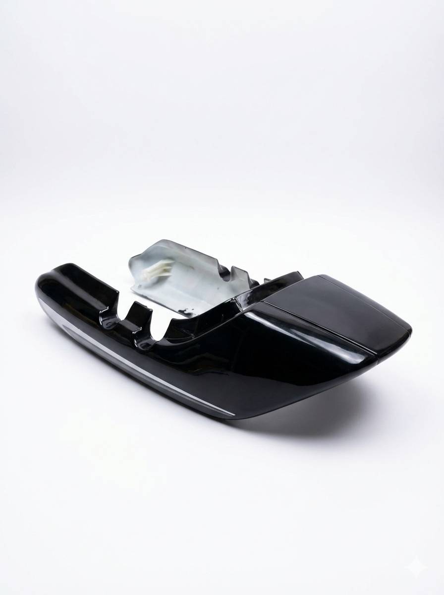 Splendor Plus Rear Cowl Black With Grey Sticker Genuine Rear Cowl VSP  replacement bike spare part