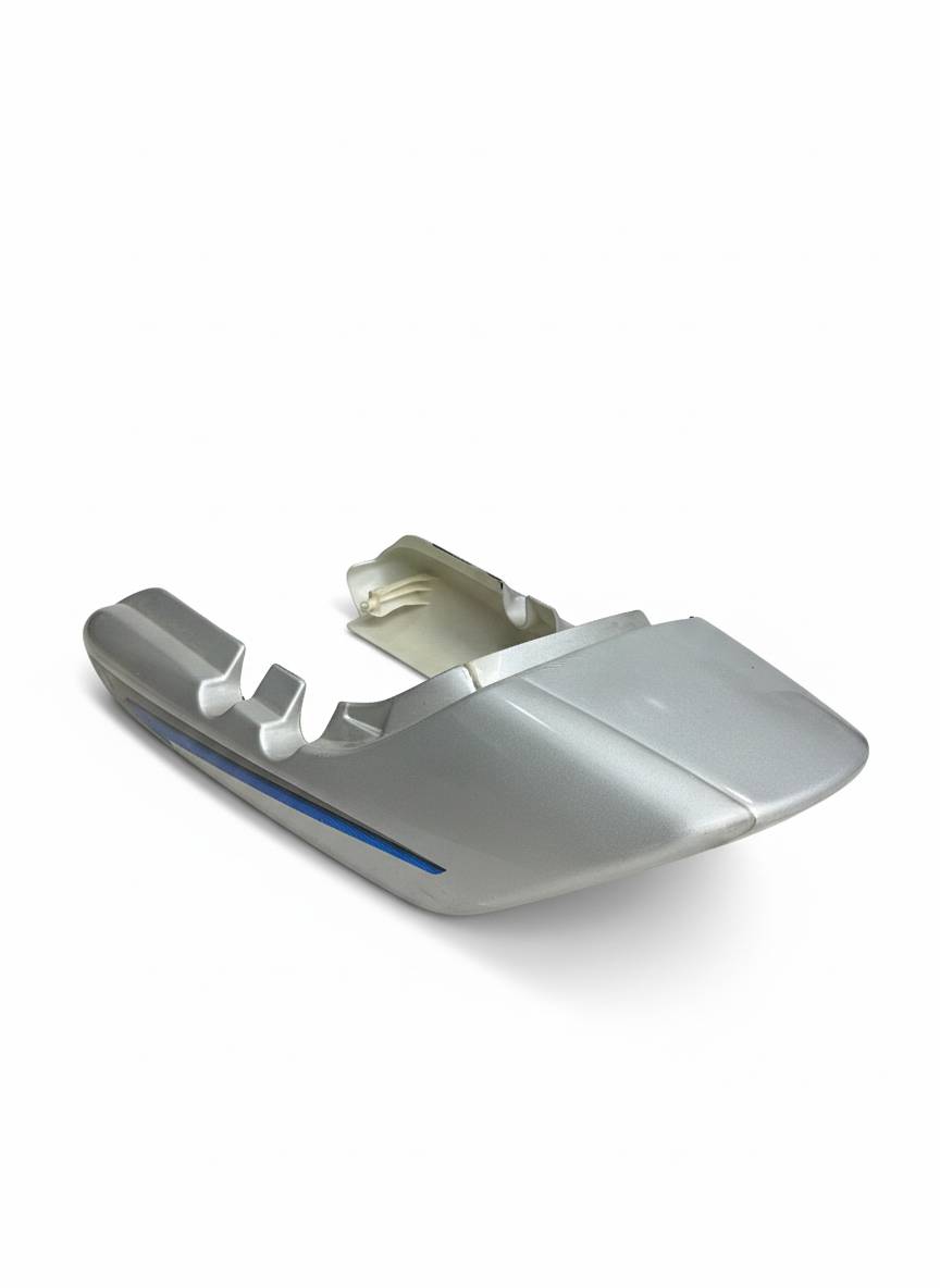 Splendor Plus Rear Cowl Silver With Blue Sticker Genuine Rear Cowl Big VSP  replacement bike spare part