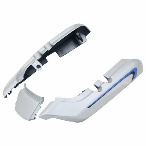 Splendor Plus Rear Cowl Silver With Blue Sticker Genuine Rear Cowl small VSP  replacement bike spare part